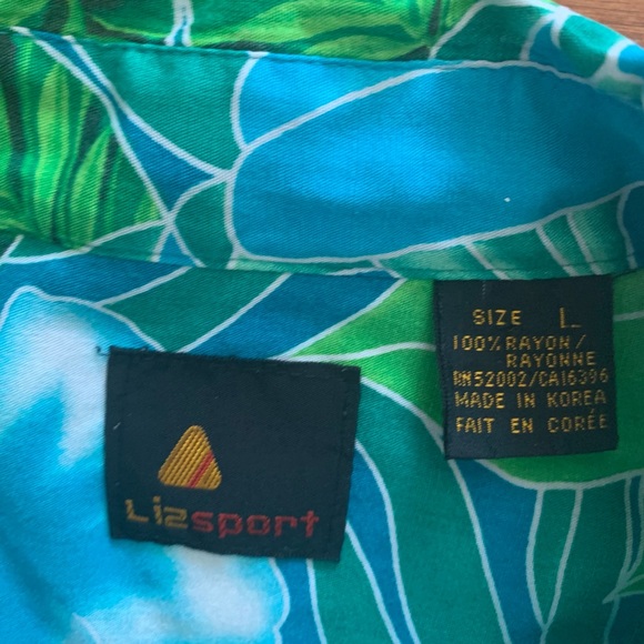 Liz sport ,100% Rayon ,Unisex Hawaiian Shirt ,Size Large - Picture 6 of 7